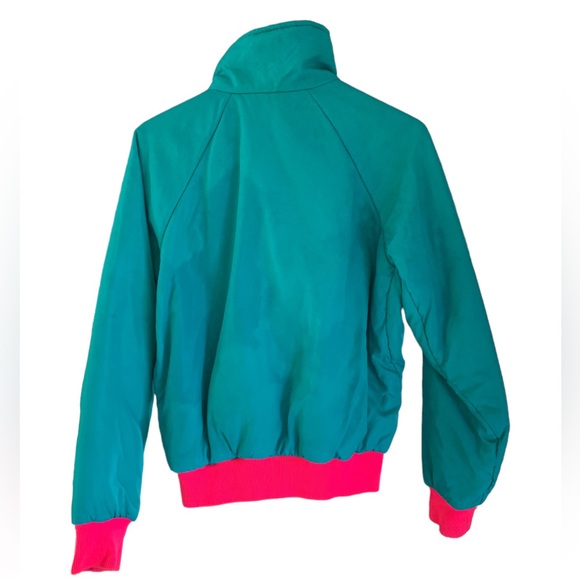 Vintage Columbia Retro Colorful Teal Pink Y2K Ski Jacket Women’s Size Large - Picture 9 of 10